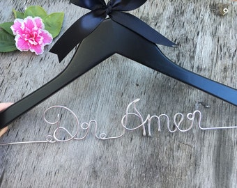 MADE In USA..Custom Personalized Dr. Hanger. PHD Hanger. Graduationl Party. Custom Hanger. Comes With Bow.
