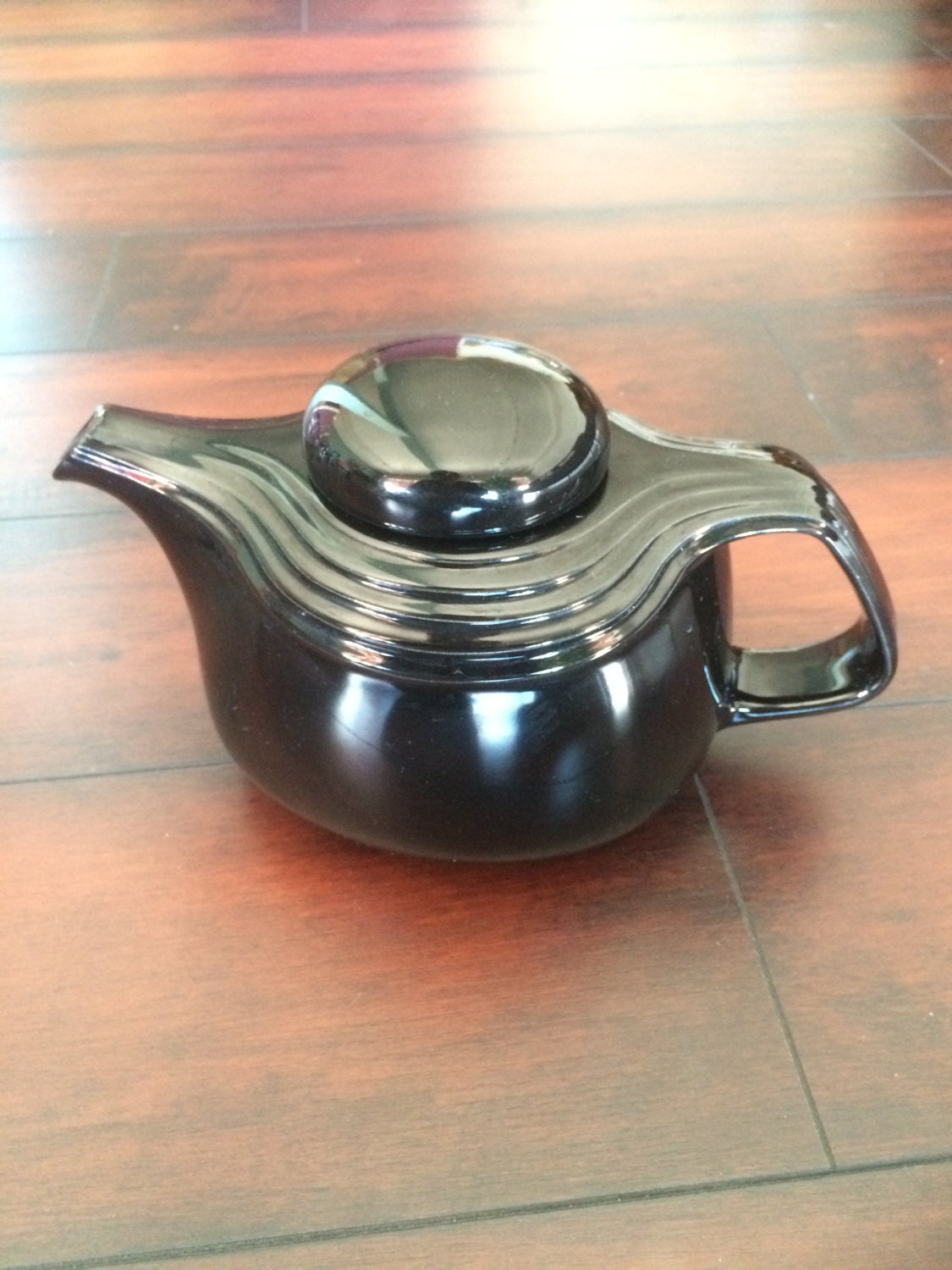 Art Deco Designed Teapot 1950's Teapot Black Teapot