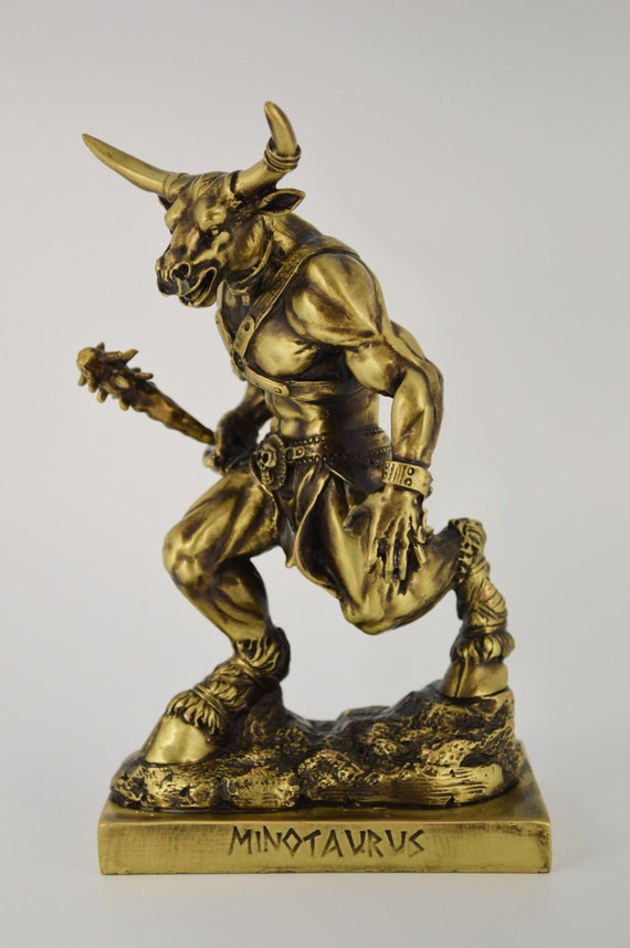 Minotaur statue/ Polyester/ Bronze plated 21cm 15213