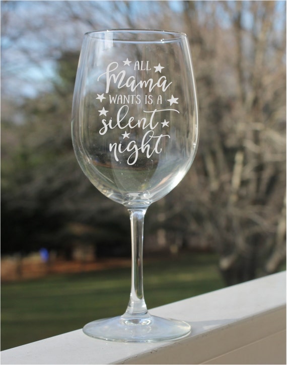 christmas wine glasses etched wine glasses. wine glasses
