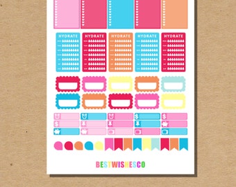 Printable Stickers DIY Planner Decorations by BestWishesCo on Etsy