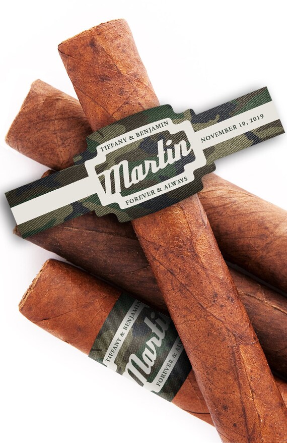 camo custom cigar bands wedding cigar labels camo wedding country