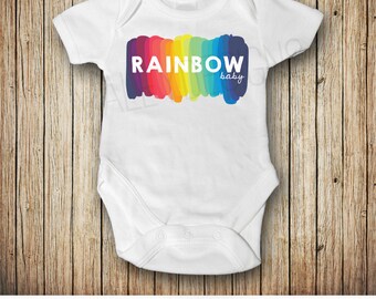 Rainbow Baby Announcement- Rainbow Baby Shower Gift - Rainbow Baby Outfit - Pregnancy After Loss - Miracle Baby