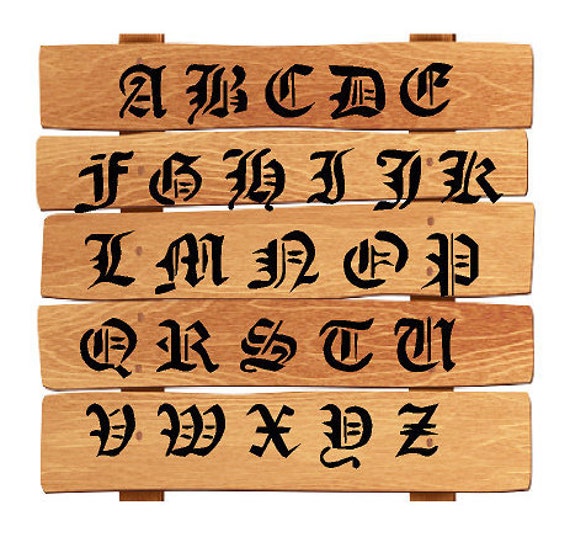 Items Similar To 3 Tall Old English Upper Case Letter Alphabet Stencil