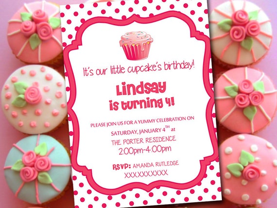 Cupcake Birthday Invitations Template 10