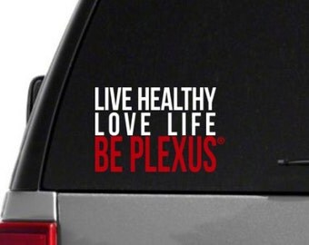 SALE-Live Healthy, Love Life, Be Plexus Car Decal - Box Style, Dual Color - Plexus Compliant!