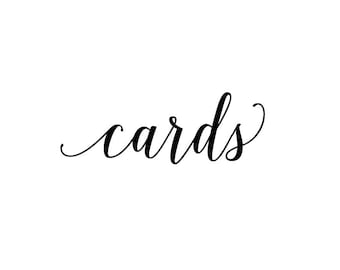 DIY Cards Vinyl Decal for card box