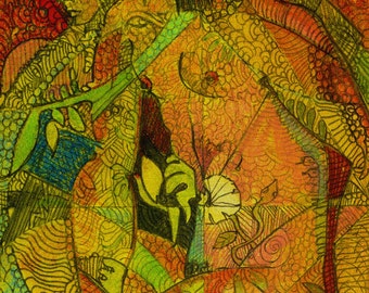 Nude male painting | Etsy