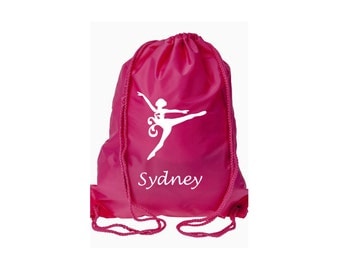 Personalized Dancer Cinch Back Pack - Back Pack - Overnight Bag - Drawstring Back pack, Sports Bag, Flower Girl Gifts