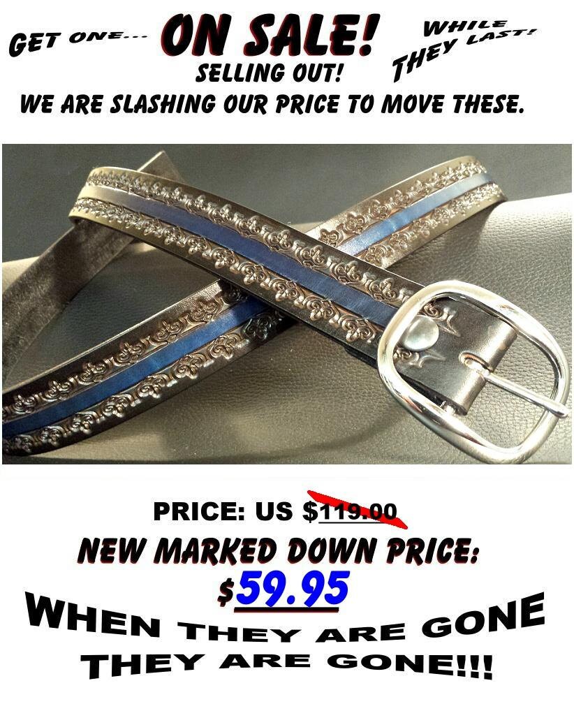 Royal Diamond Blue Belt by AdvancedLeather on Etsy