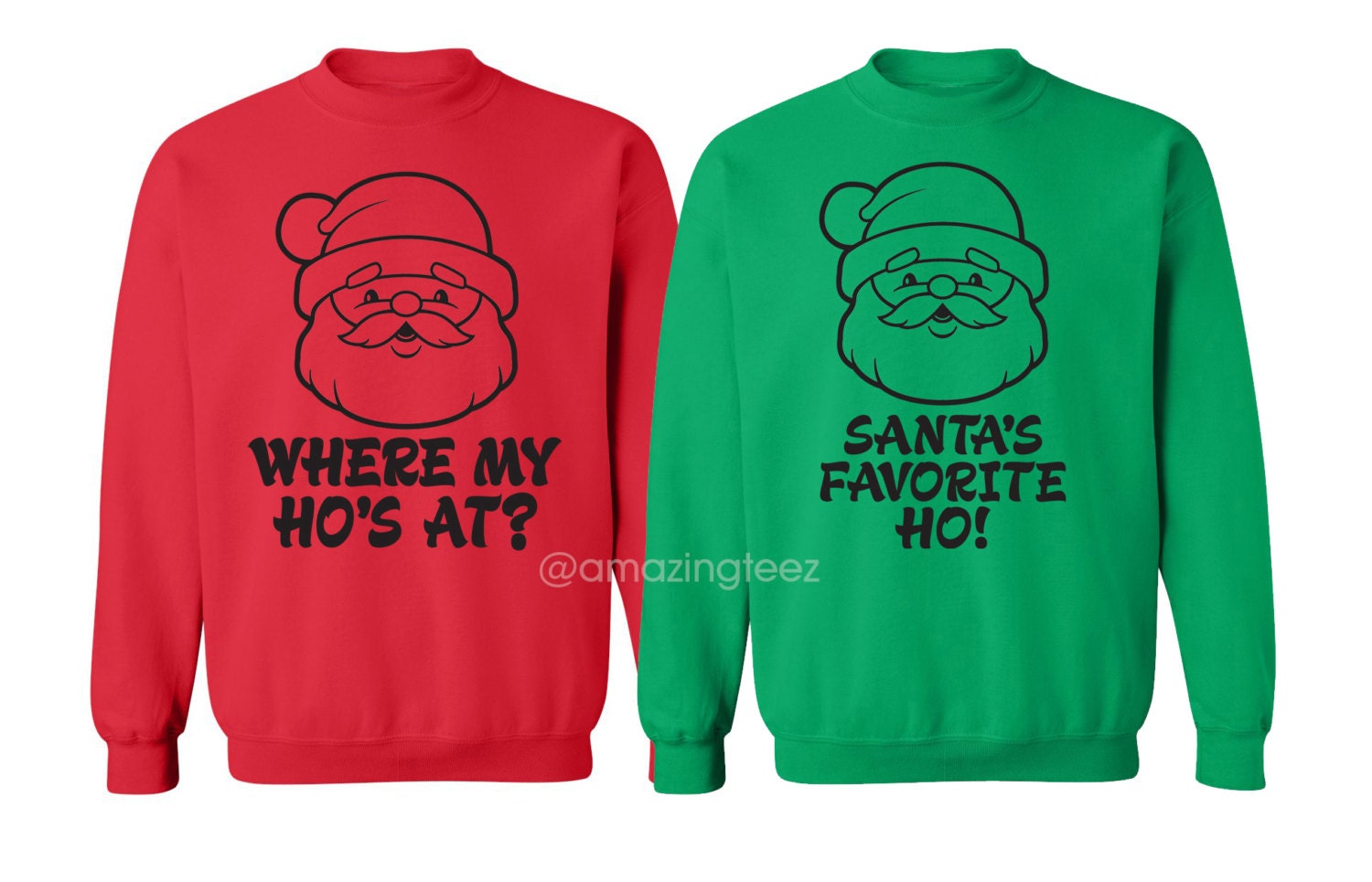 Ugly Christmas Sweater. Where My Ho's At by AmazingTeez on Etsy