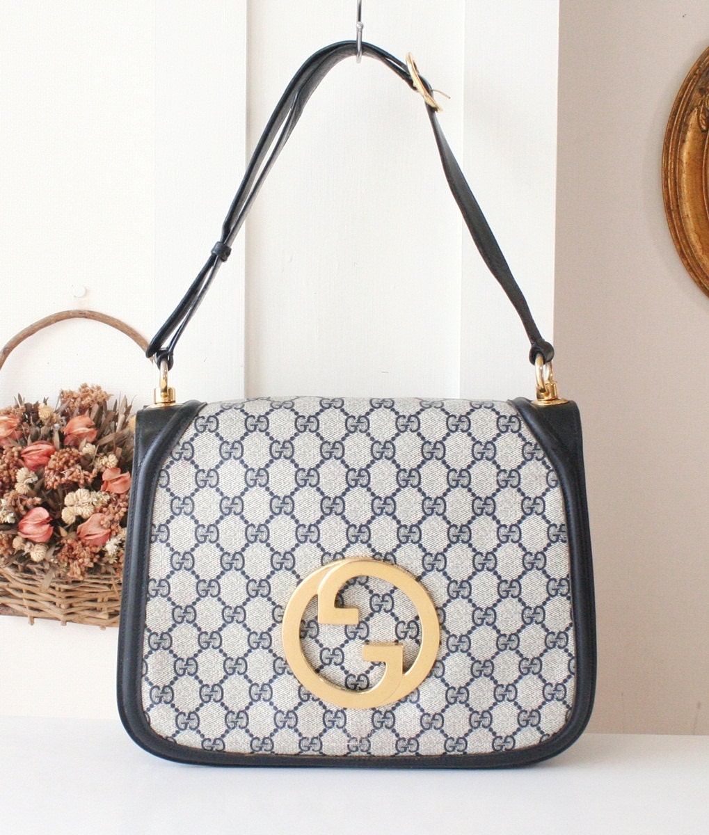 Gucci Monogram Big Logo 2 ways handbag purse authentic bags