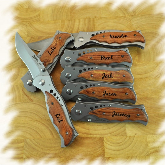 Engraved Pocket Knife SET OF 1 Personalized Gifts Knife