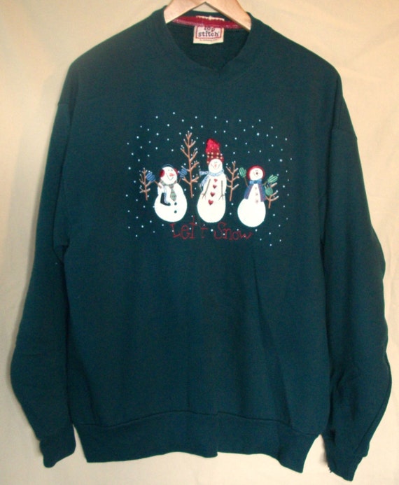 Ugly CHRISTMAS Sweater Sweatshirt Top Stitch By MORNING SUN