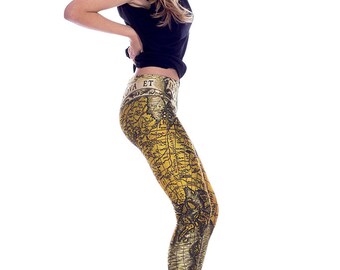 Ancient Map Leggings, Game Of Thrones Clothing, Printed Leggings, Workout Leggings, Vintage Clothing, Yoga Leggings, Womens Leggings