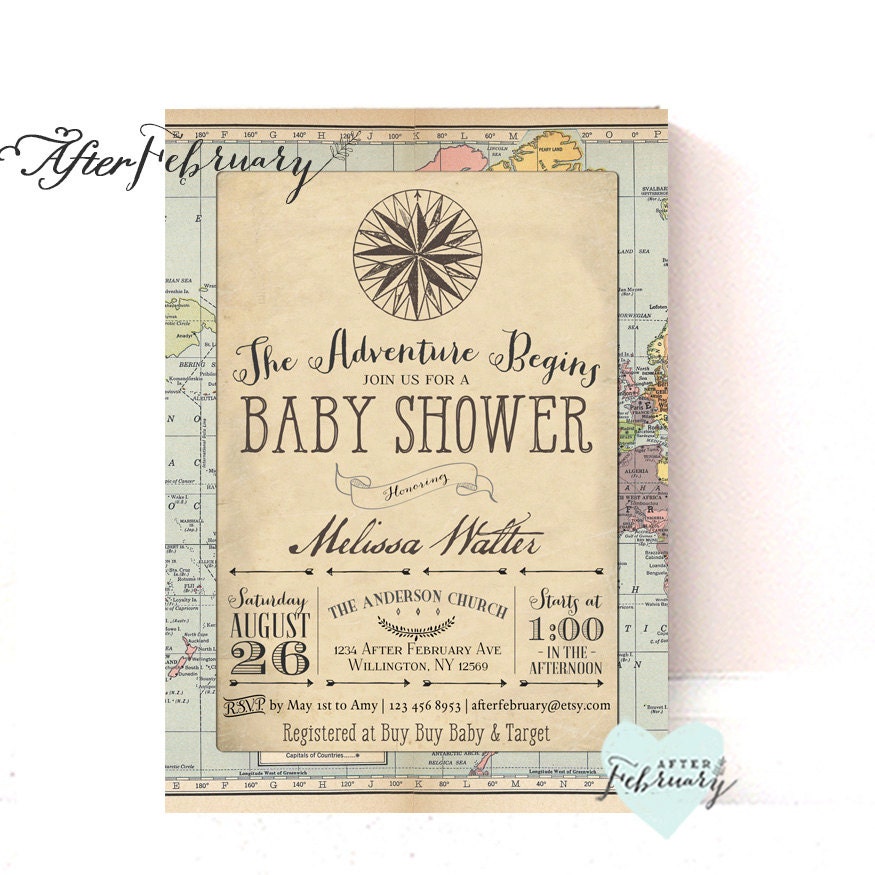 Adventure Themed Baby Shower Invitations 9