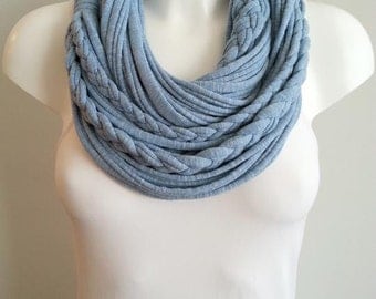 T shirt scarf, t shirt infinity scarf, circle scarf, fabric scarf, cotton fabric scarf