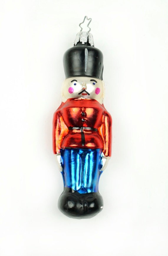 5 glass soldier christmas ornament nutcracker red white 5 glass soldier christmas ornament nutcracker red white