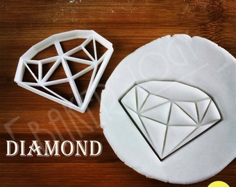 Diamond cookie cutter | biscuit cutters | one of a kind ooak girls best friend gems gemstone gemstones precious crystals stones