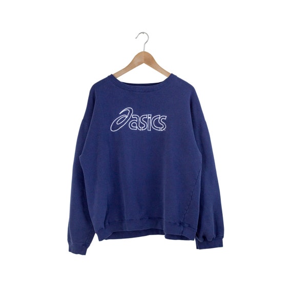 ASICS SWEATSHIRT / blue asics jumper / sporty pullover / asics