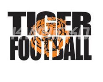 Tiger Football Knockout Font SVG, DXF, SCAL, Cricut, Silhouette, Graphtec Cutting File