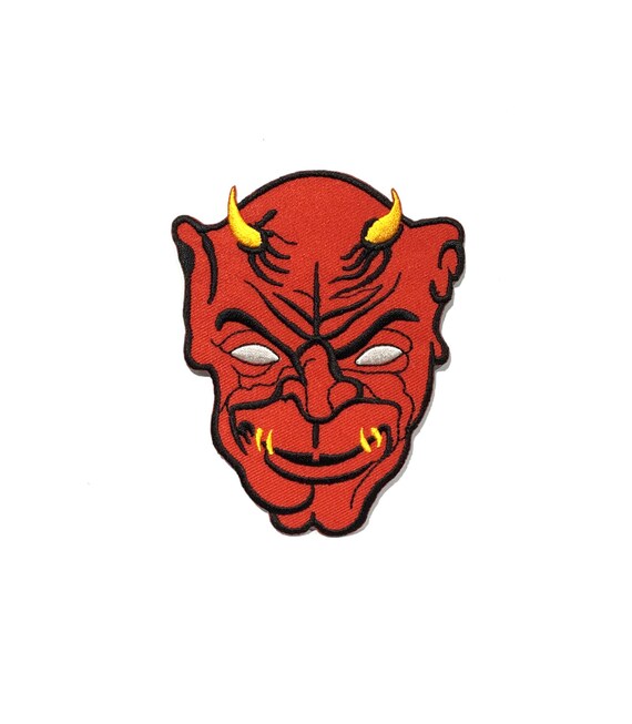 Red Devil Applique Iron on Patch Size 8 x 10.1 by CraftRoomStorage