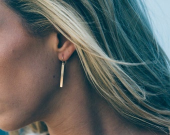 Gold Bar Earrings, Bar Earrings, Gold Bar Earrings, Simple Gold Earrings, Minimalist Jewelry, Minimalist Earrings, Mini Gold Earrings