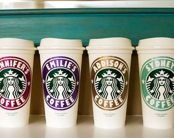 Personalized Reusuable Starbucks Cup, Starbucks Cup, Personalized Starbucks Cup