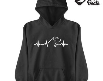 Labrador heartbeat Hoodie | Unisex Hoodie | Dog lovers gift | Labrador Retriever hoodie | Parcel WILL NOT arrive in time for Xmas