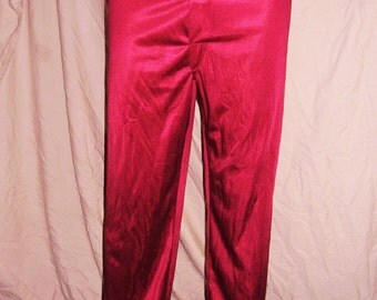 Vintage Burgundy Men's Nylon Pajamas S