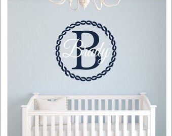 Nautical Anchor Wall Decal With Quote - Vinyl Sticker For Boys Room, Nursery, Or Bedroom 11 thumbnail image