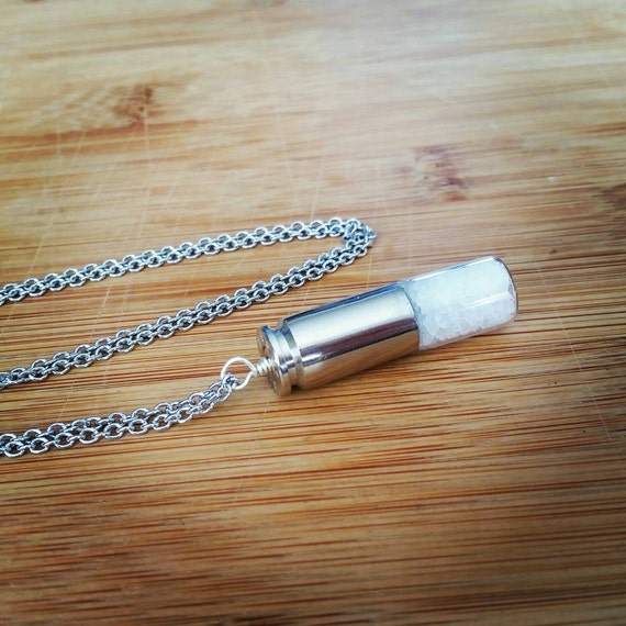 Rock salt bullet necklace supernatural by