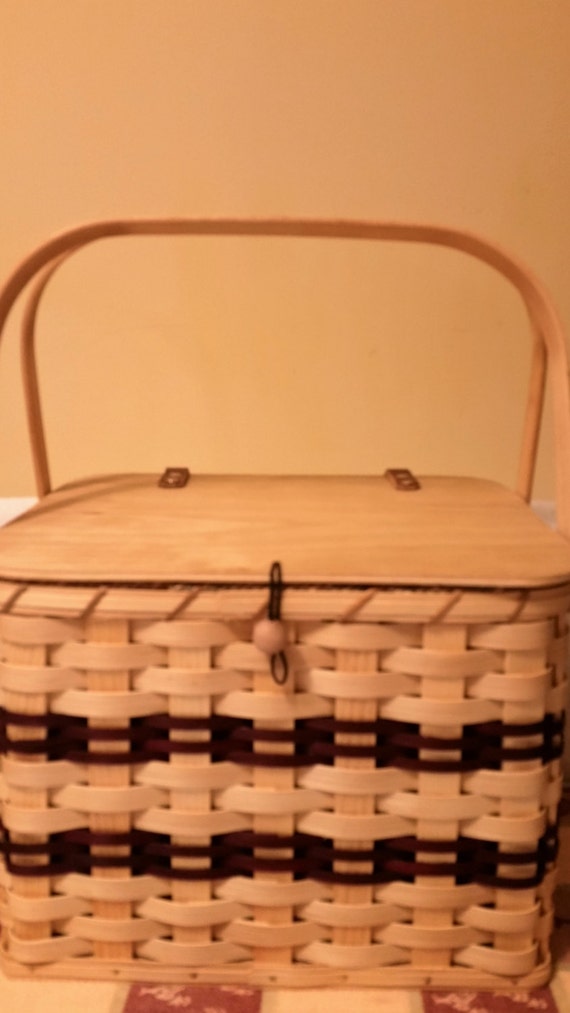 Amish Handmade Reed Picnic Basket in Oak / by AmishHiddenTreasures