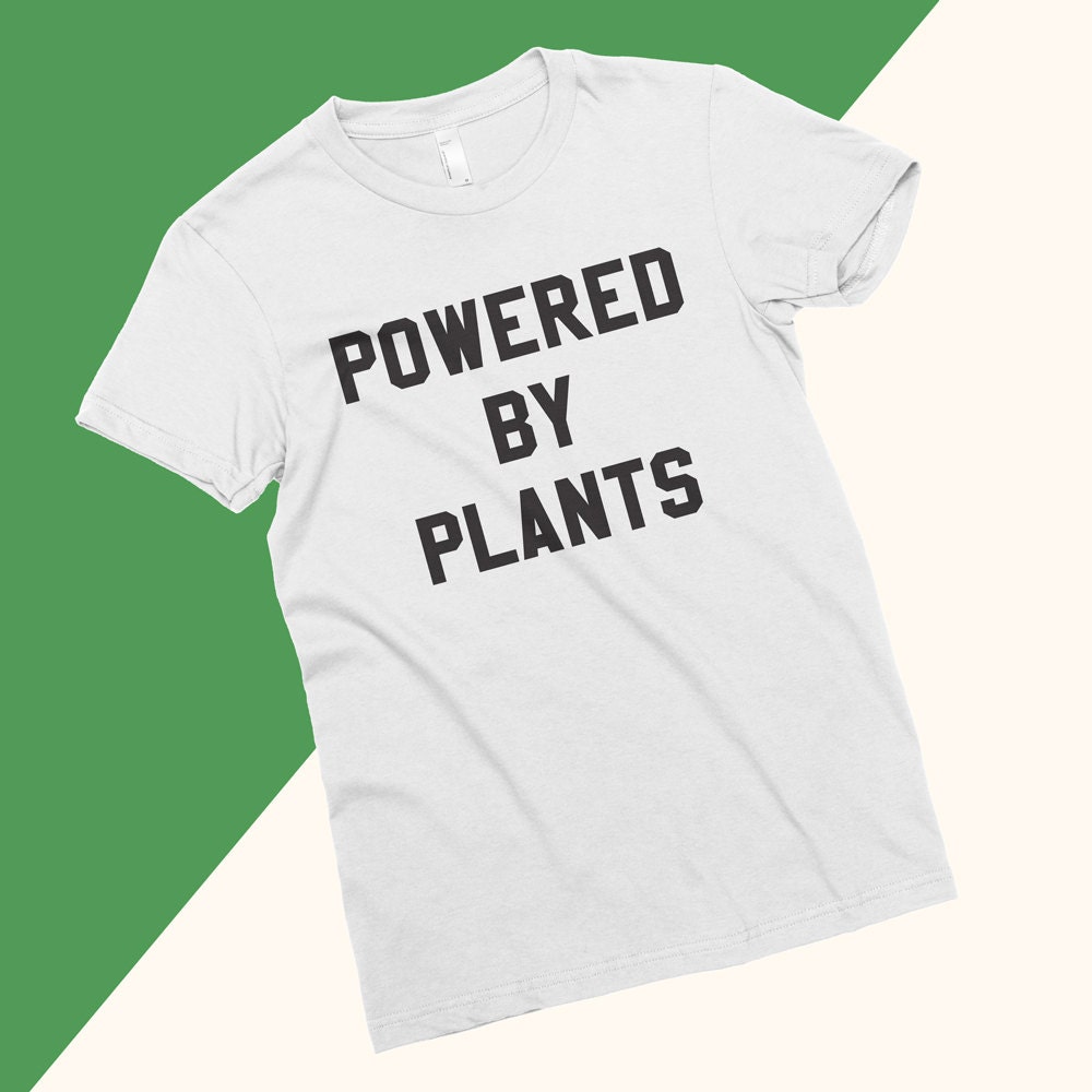 powered by plants running shirt