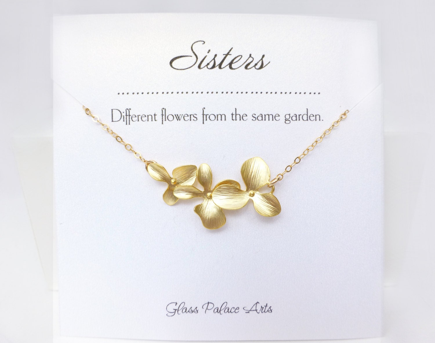 Unique Gift For Sister Sister Necklace Gift Flower Necklace