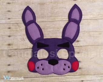 Five Nights At Freddy's Bonnie Inspired Mask/Child/Adult/Costume/Cosplay/Pretend Play/Party Favor/Halloween Costume/Photo Booth