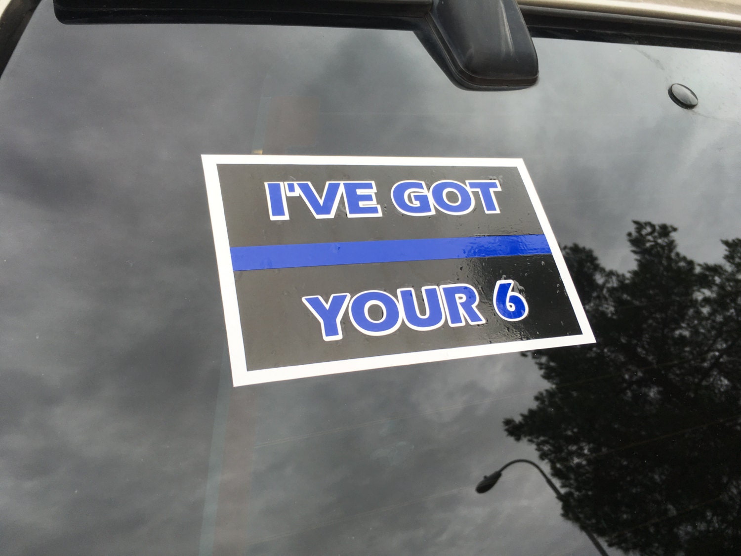 I've got your 6 thin blue line police support car decal