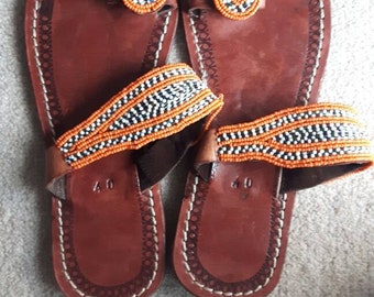 Leather African sandals