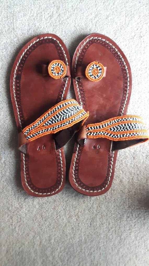 African leather sandals