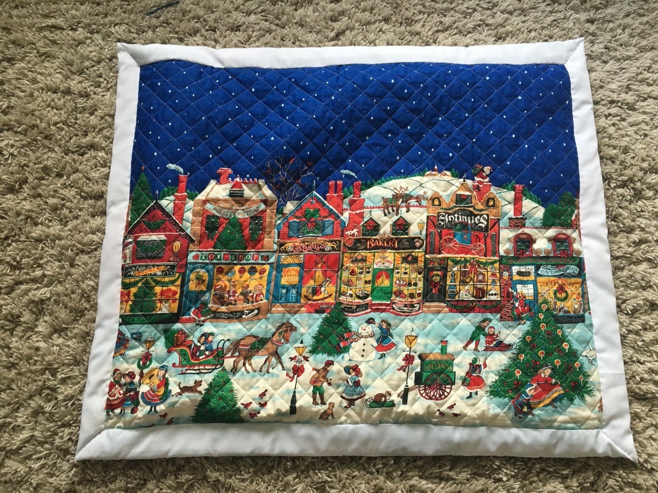 Handmade christmas quilt/ christmas blanket/ handmade