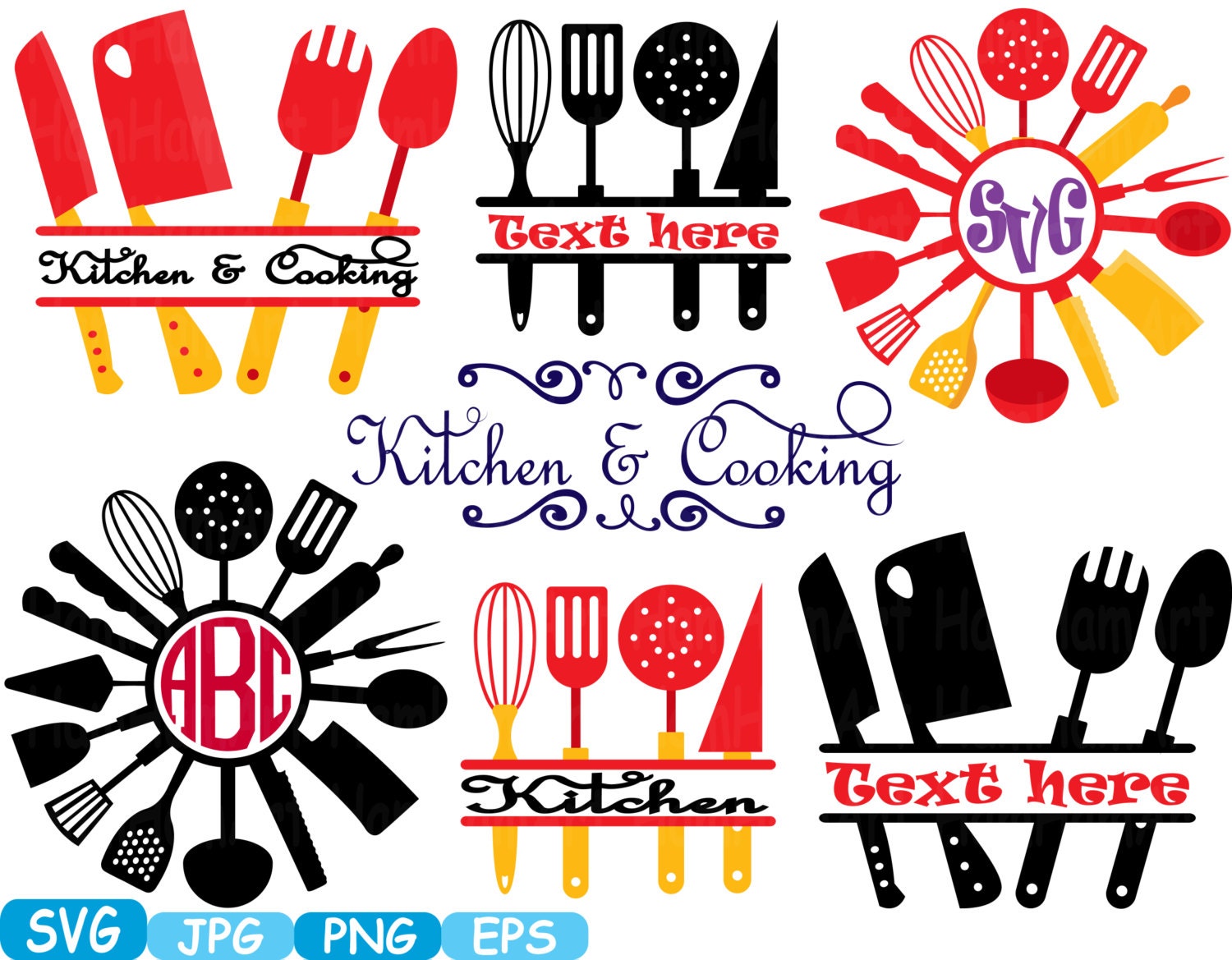 Download Kitchen SVG file Cutting files Cricut & Cameo Kitchen Utensils