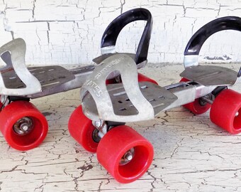 Super Skates, Roller Skates, With Red Wheels, Mid Century, Sports Collectible