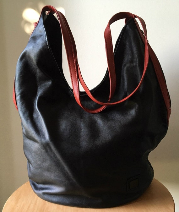 Real leather slouchy hobo tote bag Soft leather shoulder bag