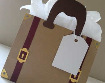 Suitcase Favor Bags, Luggage Favor Bags, Airplane Favor Bags, Bon Voyage Favor Bags, Travel Favor Bags (1 set of 12)