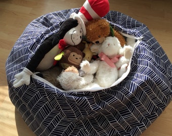 Stuffed Animal Storage Pillow (Patterned)