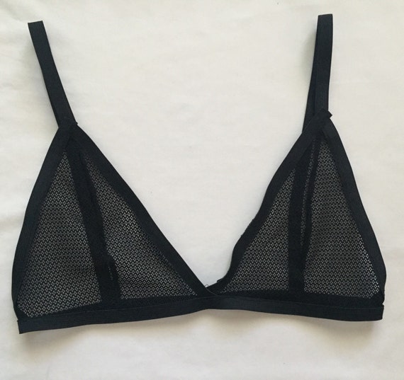 Black Mesh Triangle Bralette