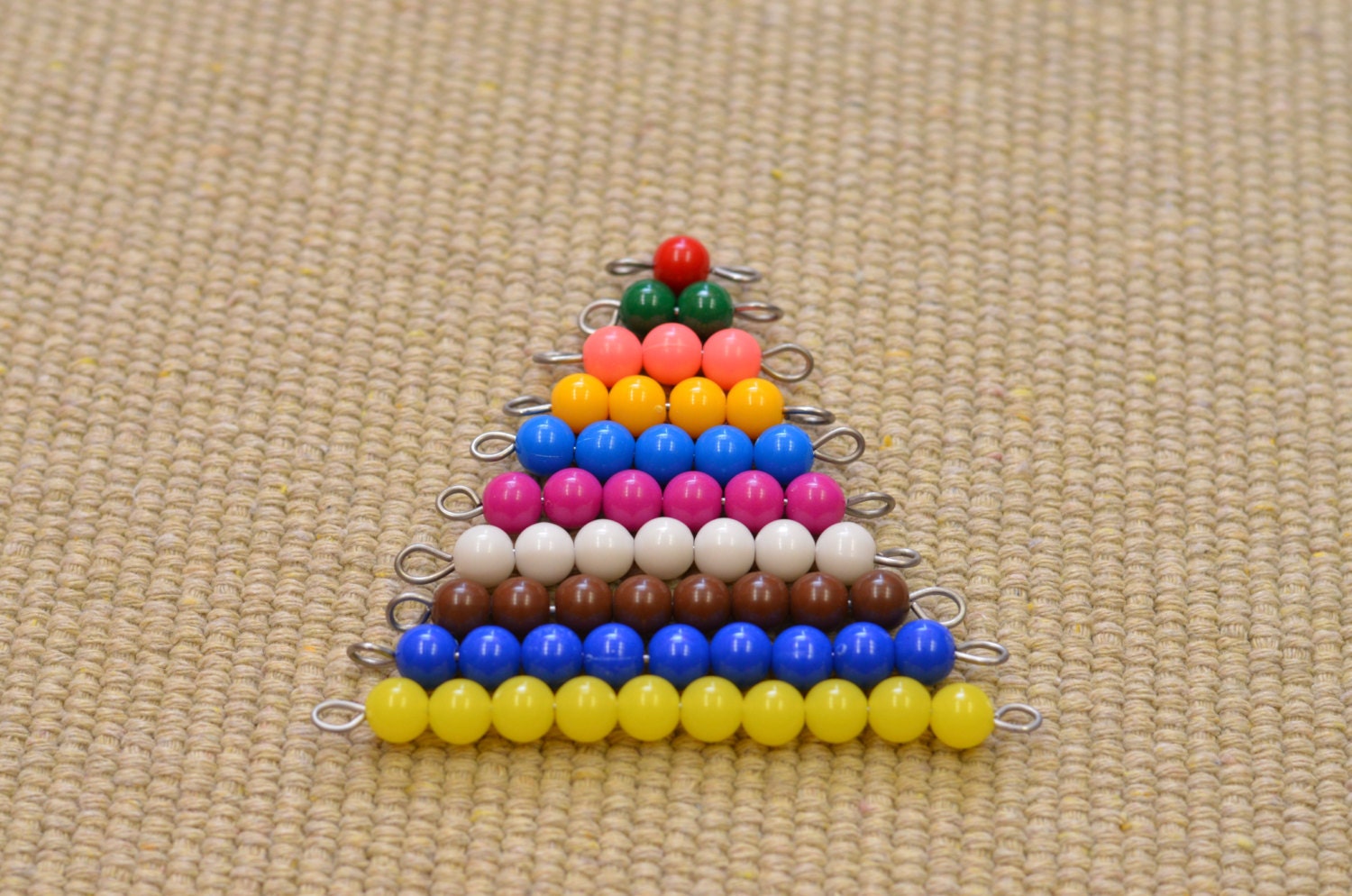 Montessori coloured bead stairs by CanadianMumsCare on Etsy