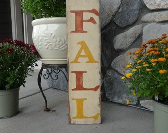 Hello FALL. 6x26 Hand painted wood sign/ Fall decor/ Rustic fall sign/ Fall sign/ Autumn wood sign
