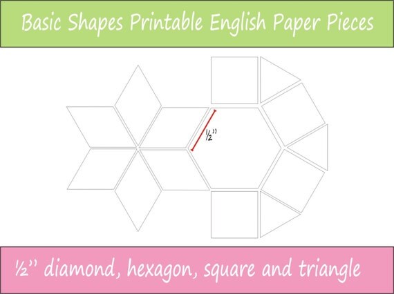 Printable Epp Shapes | 1 2 printable basic shapes for english paper piecing Printable Epp Shapes | 1 2 printable basic shapes for english paper piecing