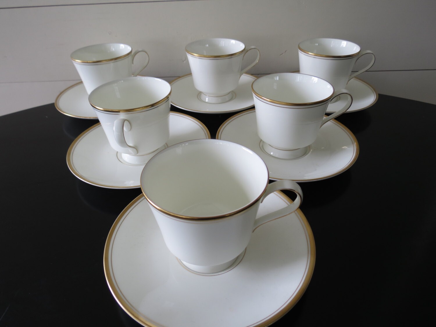 White & Gold Tea Set Full Size Mikasa Bone China Wheaton